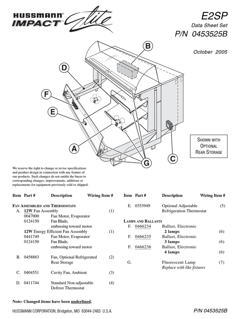 Hussmann IMPACT Elite E2SP Manuel utilisateur Hussmann IMPACT Elite E2SP Manuel utilisateur