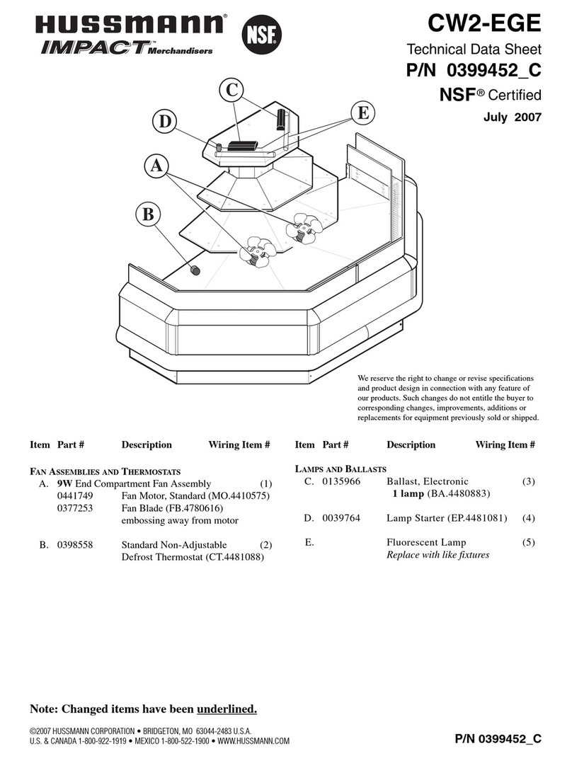 Hussmann IMPACT CW2-EGE Mode d’emploi Hussmann IMPACT CW2-EGE Mode d’emploi