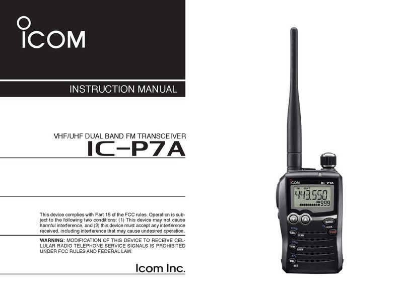 Icom IC-P7A Manuel utilisateur