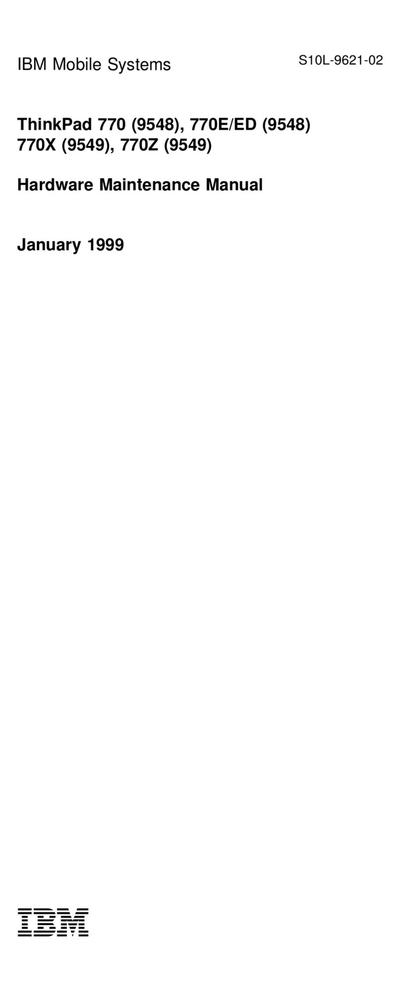 IBM ThinkPad 770E Manuel du propriétaire