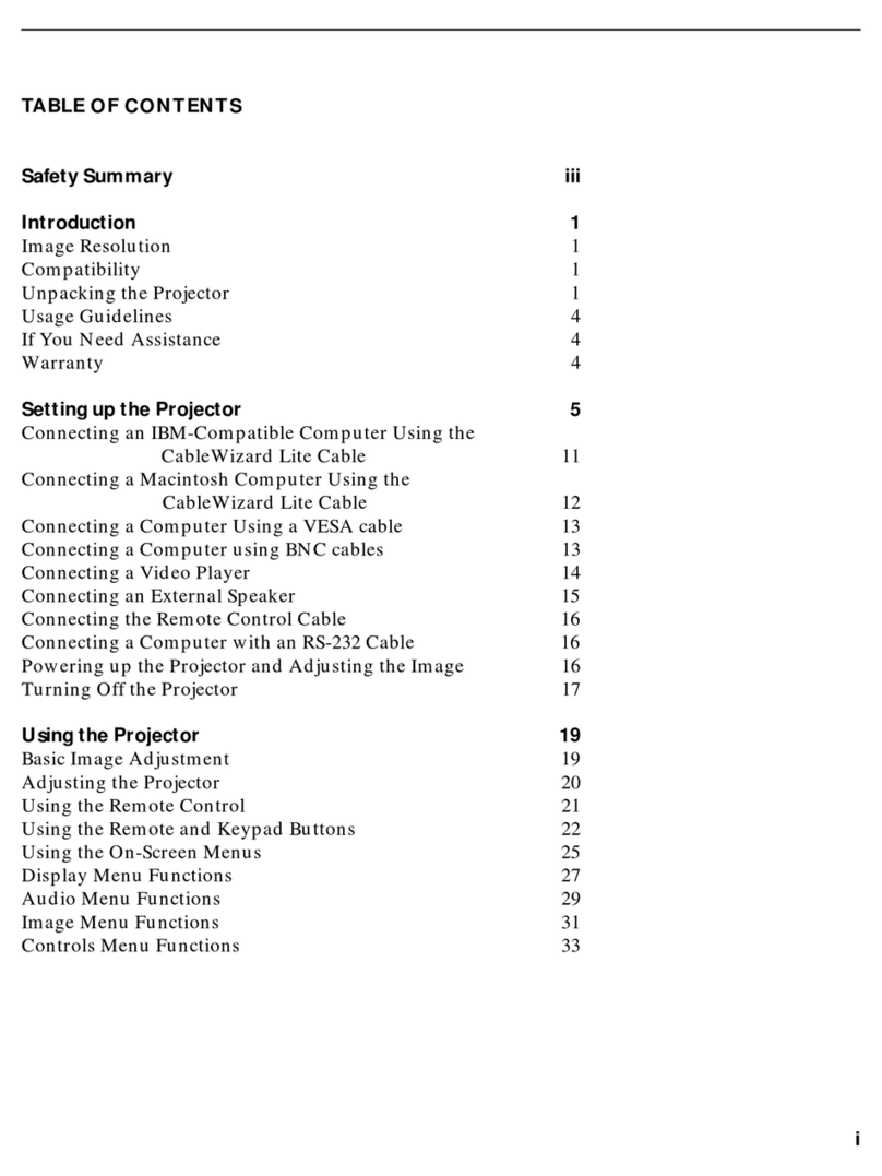 InFocus CEILING MOUNT LP 1000 SERIES Manuel utilisateur