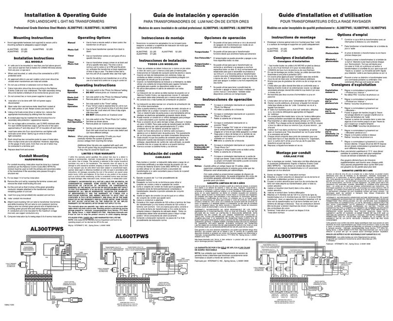 Intermatic AL300 Guide de dépannage