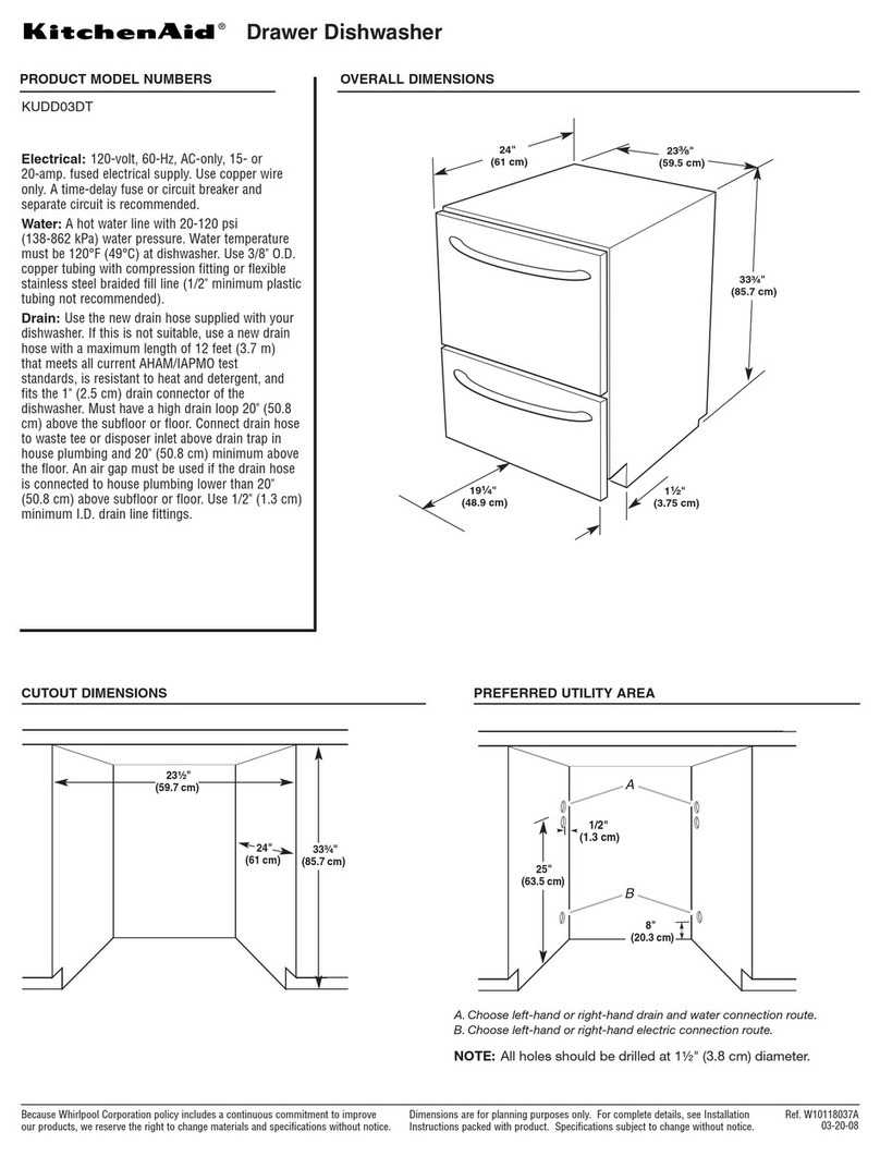 KitchenAid KUDD03DT Manuel utilisateur KitchenAid KUDD03DT Manuel utilisateur
