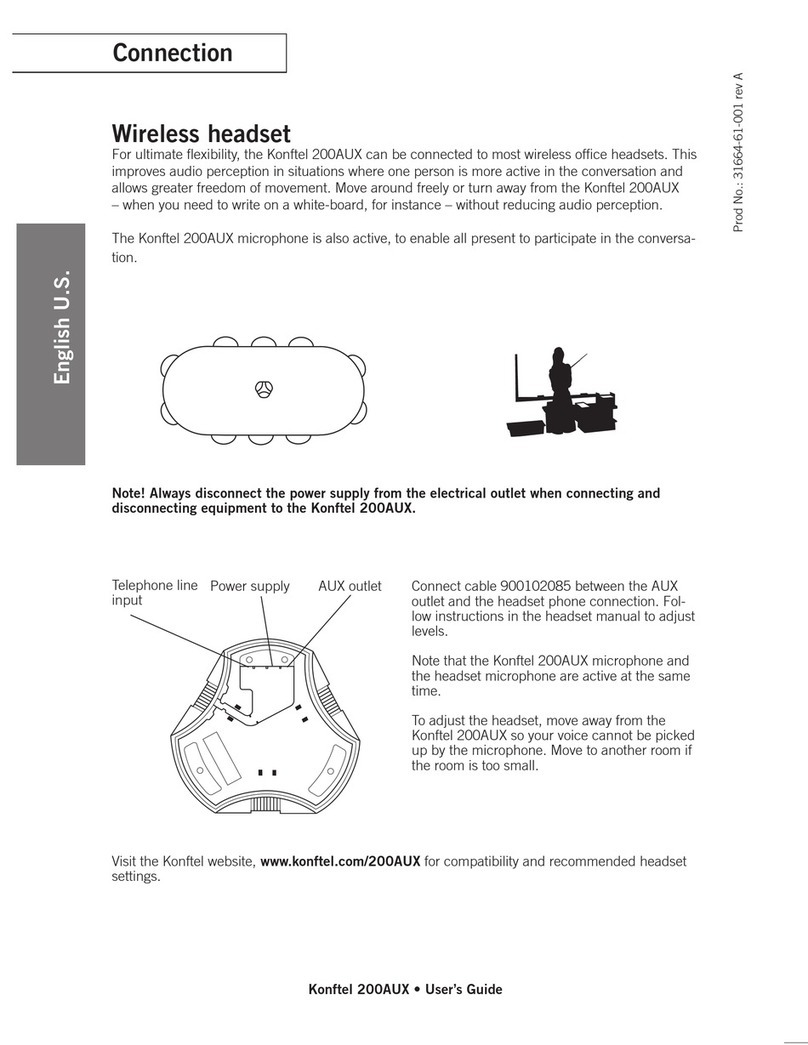 Konftel 200AUX Manuel utilisateur Konftel 200AUX Manuel utilisateur