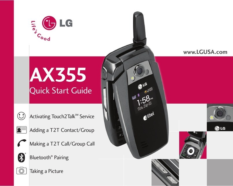 LG AX355 -  Cell Phone Manuel utilisateur