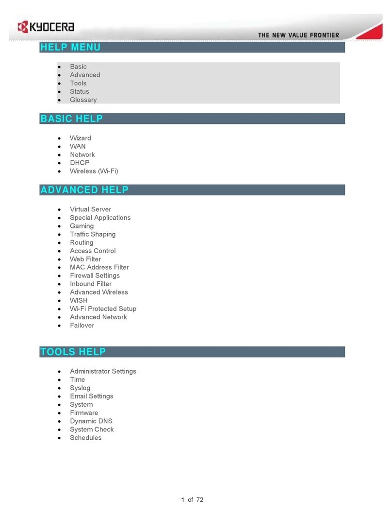 Kyocera KR2 - Mobile Router Wireless Manuel utilisateur