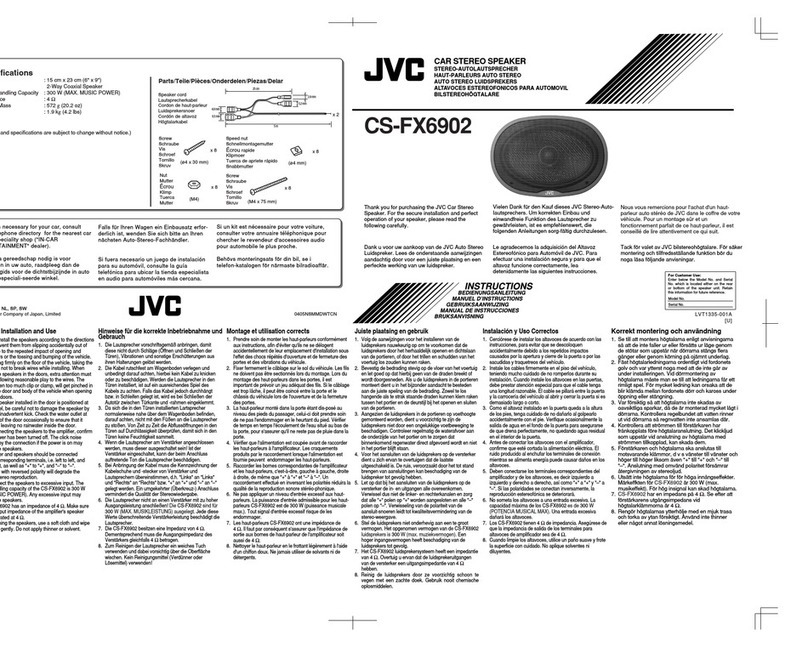 JVC CS-FX6902U Manuel utilisateur JVC CS-FX6902U Manuel utilisateur