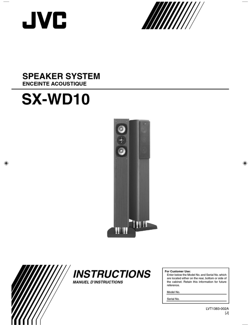 JVC SX-WD10 - Left / Right CH Speakers Manuel utilisateur