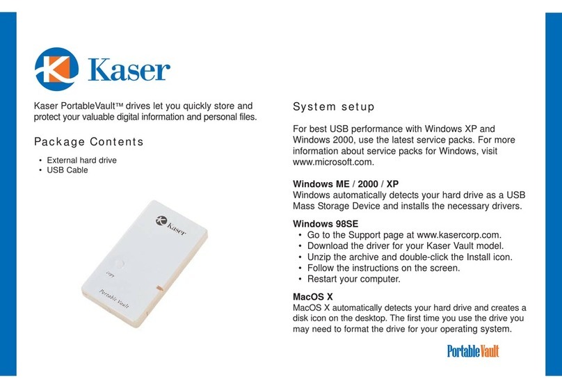 Kaser Portable Vault Manuel utilisateur