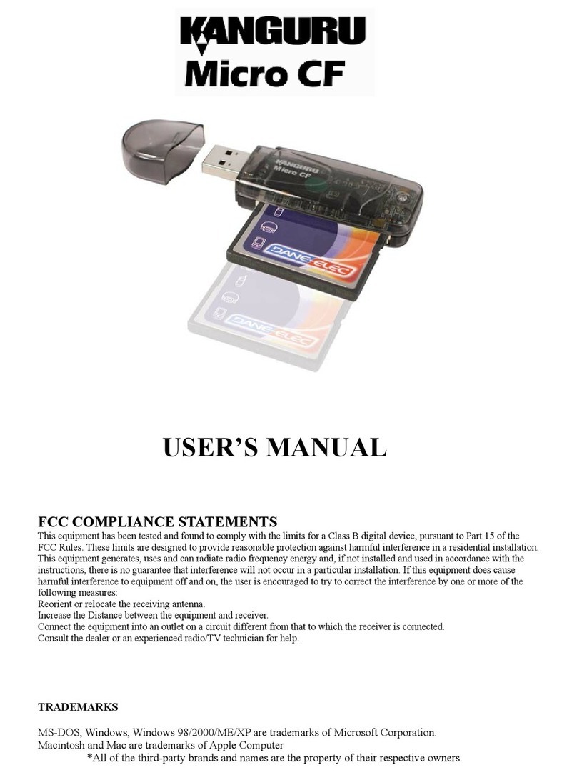 Kanguru Micro CF Manuel utilisateur