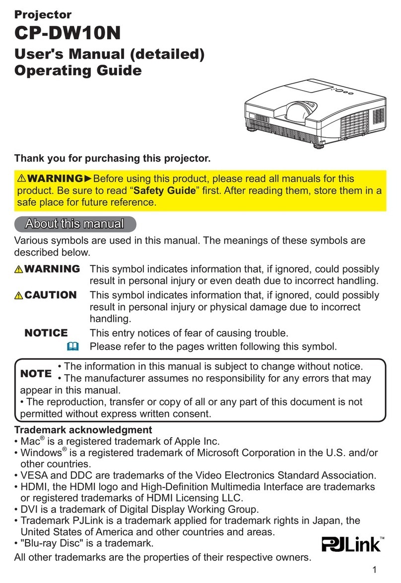 Hitachi CP-DW10N Manuel utilisateur