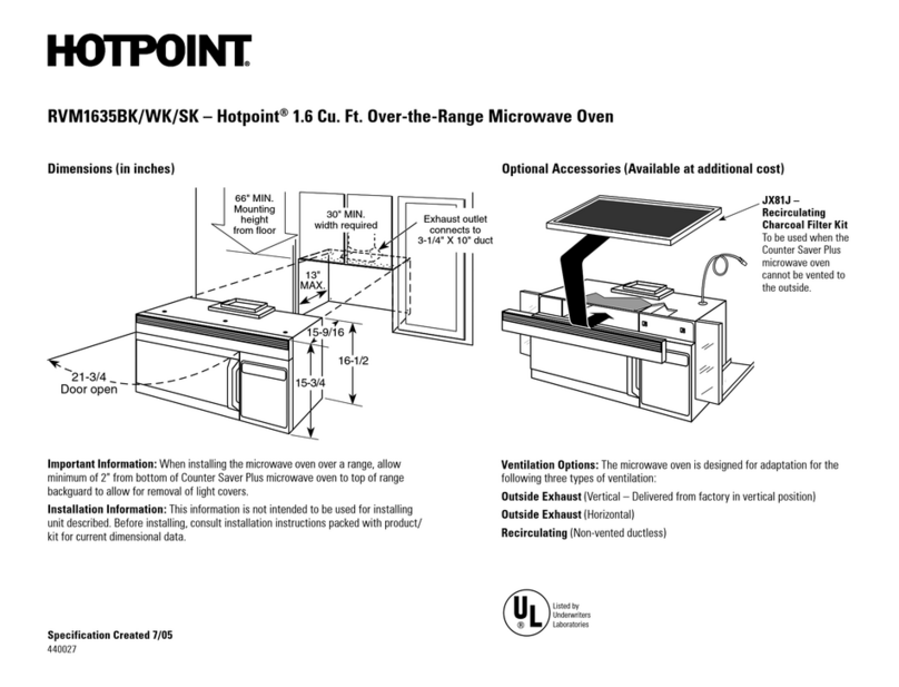 Hotpoint RVM1635BK Instructions d'utilisation