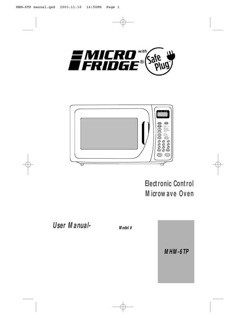 Micro fridge MHM-6TP Manuel utilisateur Micro fridge MHM-6TP Manuel utilisateur