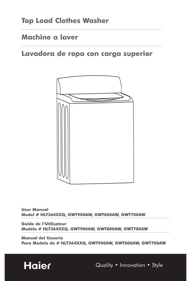 Haier GWT700AW - Genesis Series 27 Washer Manuel utilisateur