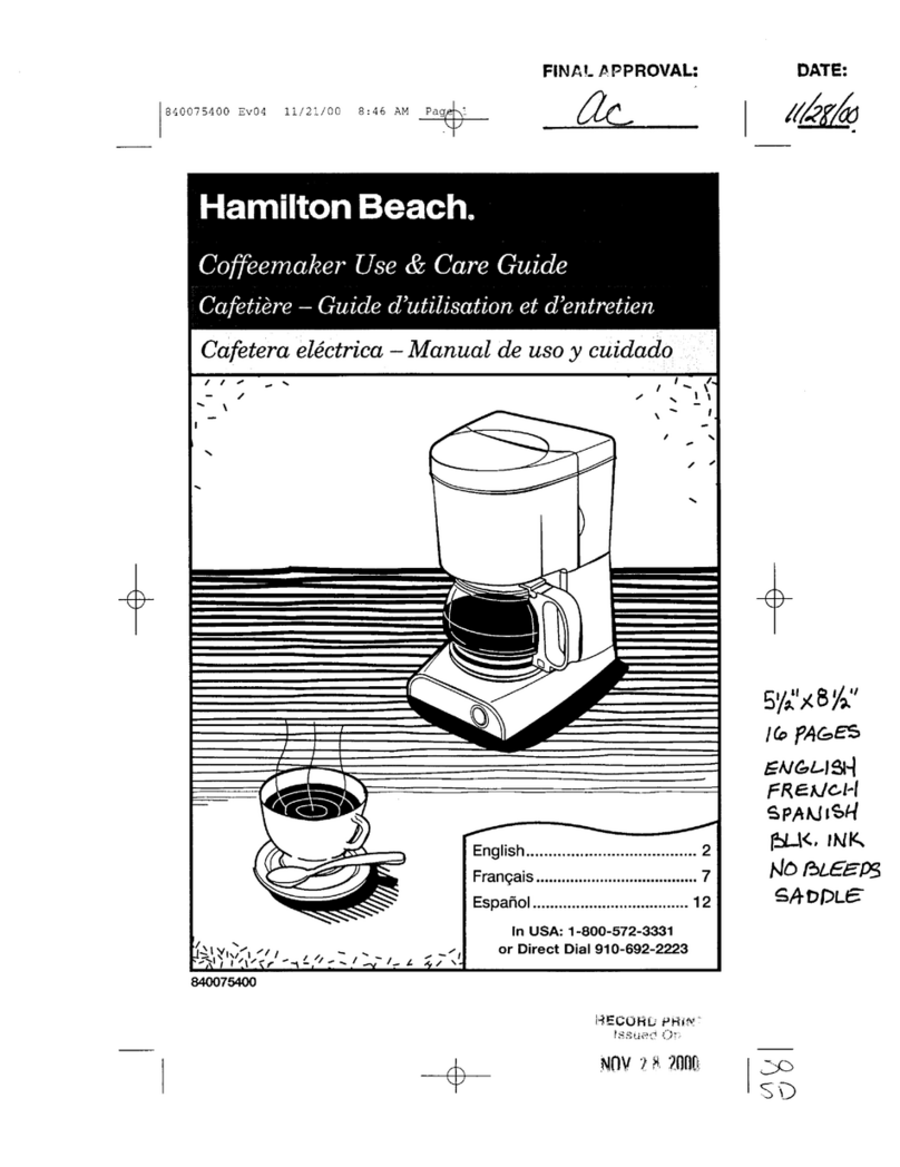 Hamilton Beach HDC300W Manuel utilisateur