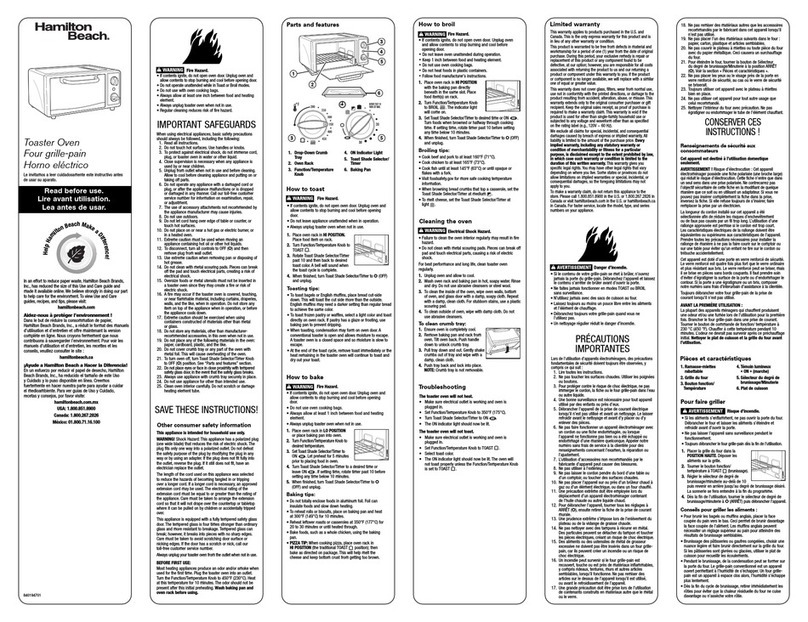Hamilton Beach 31136 Manuel utilisateur