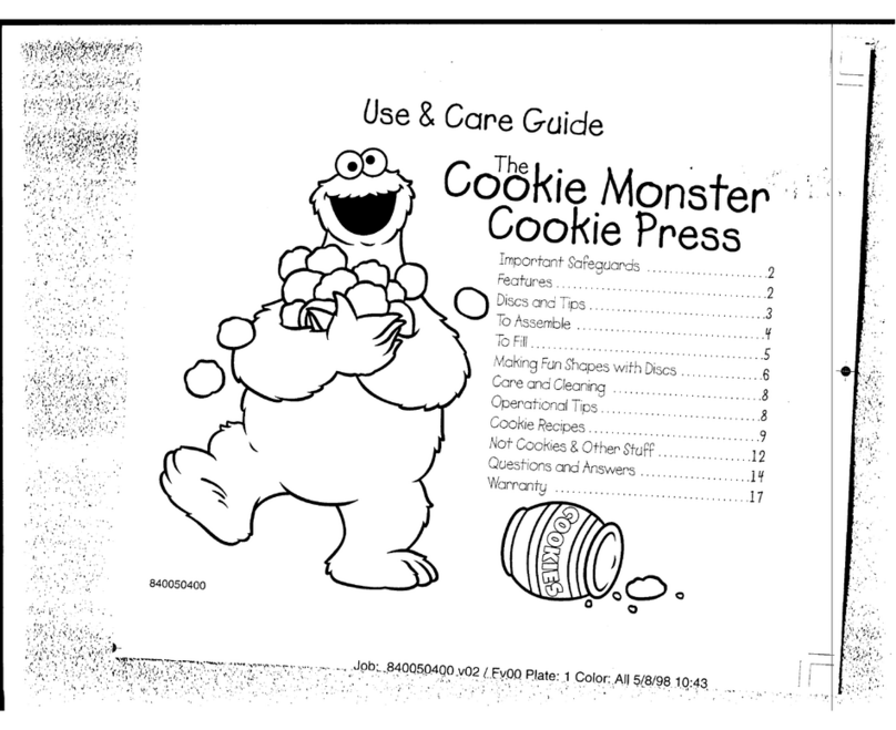 Hamilton Beach Cookie Monster 80090 Manuel utilisateur