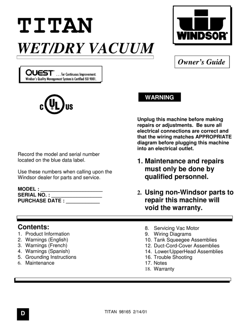 Windsor TITAN 98165 Manuel utilisateur