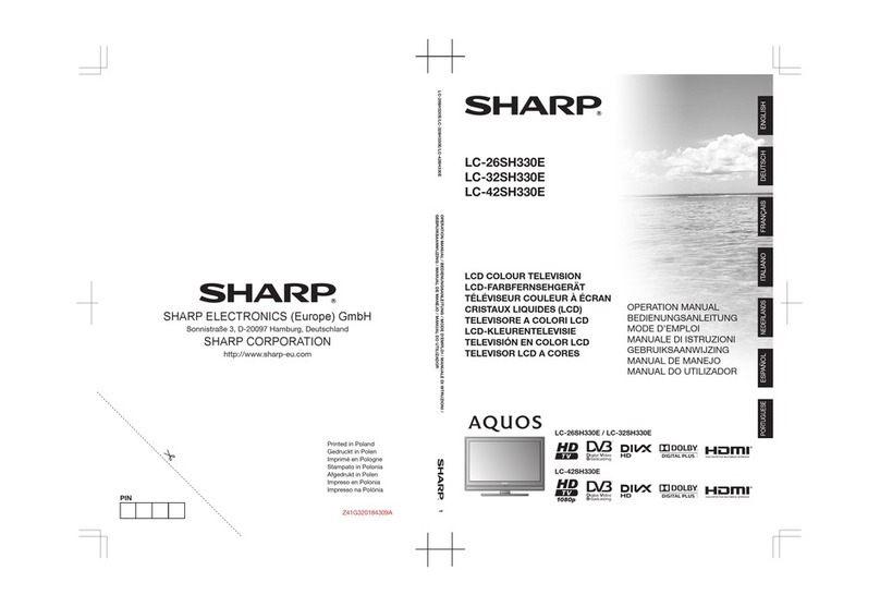 Sharp LC-26SH330E Manuel utilisateur