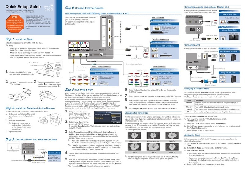 Samsung UN55C7100WF Manuel utilisateur Samsung UN55C7100WF Manuel utilisateur
