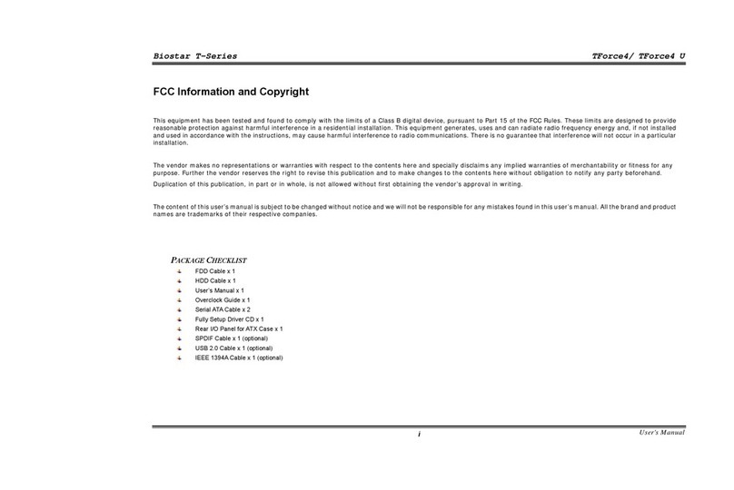 Biostar TForce4 U AM2 Manuel utilisateur