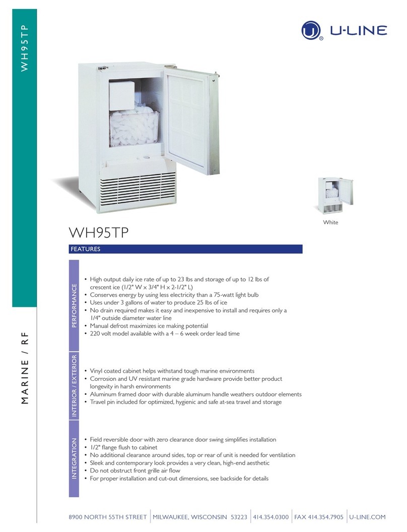 U-Line WH95TP Manuel utilisateur