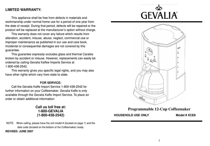 Gevalia XCE-8 Manuel utilisateur Gevalia XCE-8 Manuel utilisateur