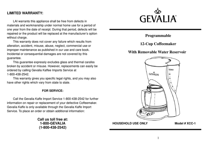 Gevalia XCC-1 Manuel utilisateur