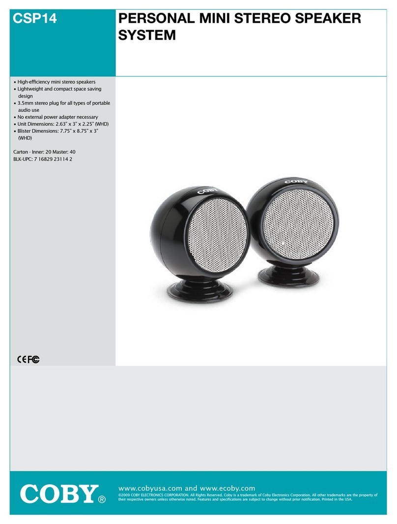 Coby CSP14 Manuel utilisateur