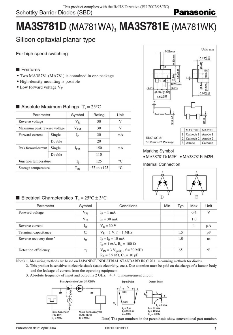 Panasonic MA3S781D Manuel utilisateur