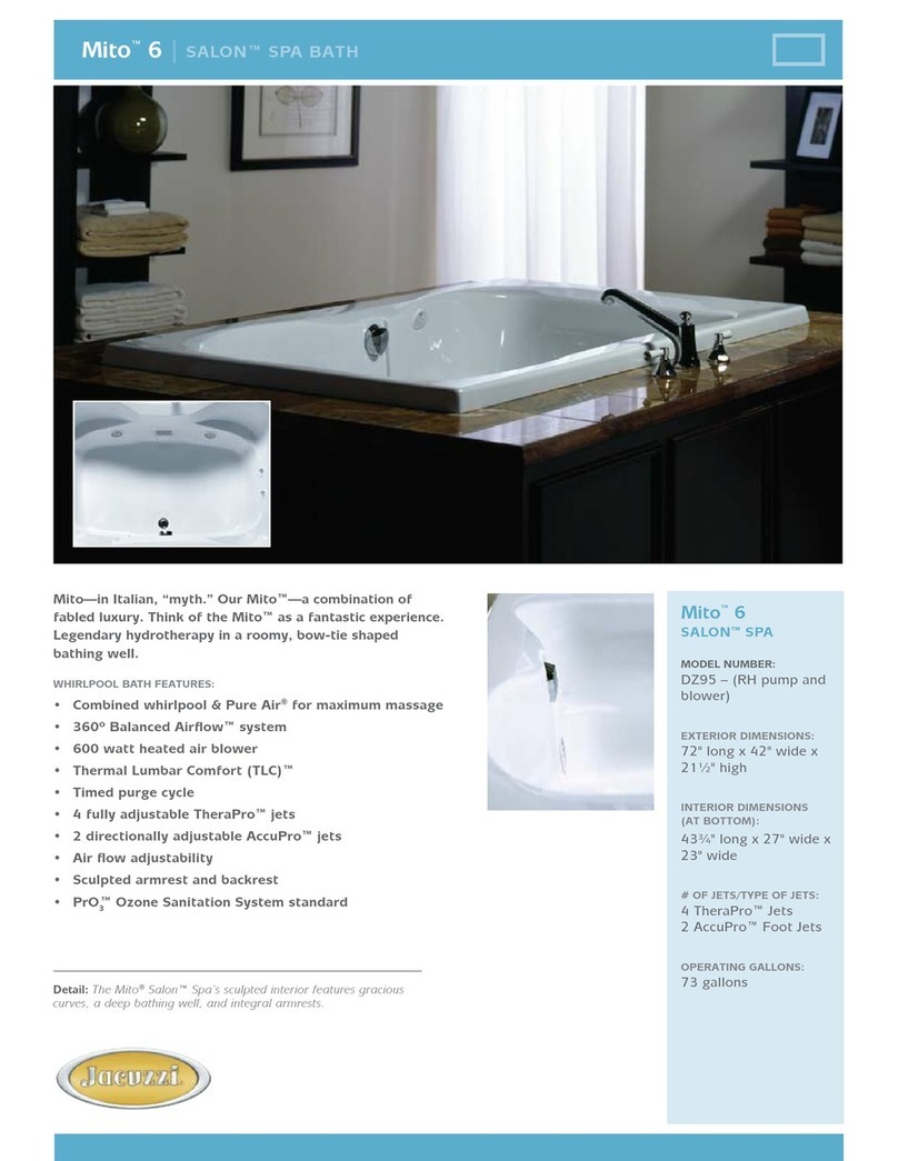 Jacuzzi MITO 6 Manuel utilisateur