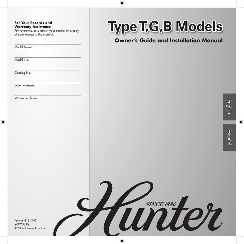 Hunter Type G Models Manuel de service