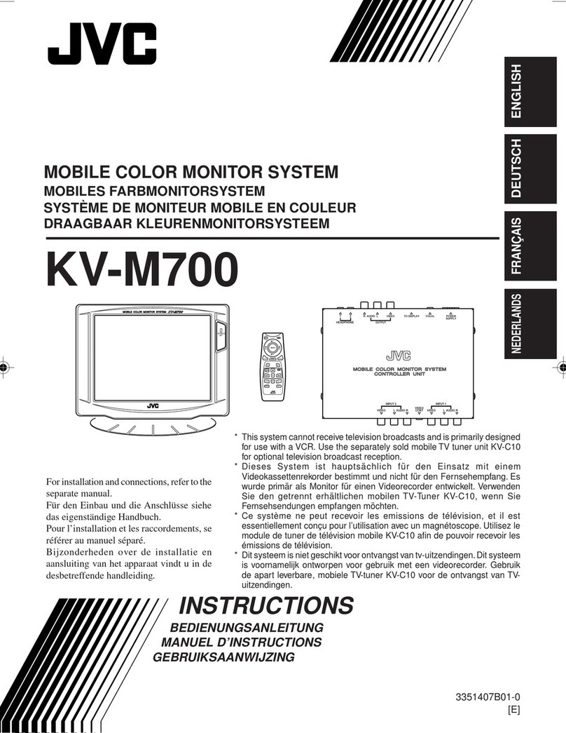 JVC KV-M700 - 6.4 TFT MONITOR Instructions de montage