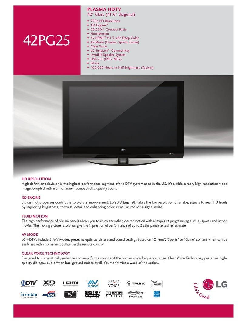 LG 42PG25 Series Manuel utilisateur