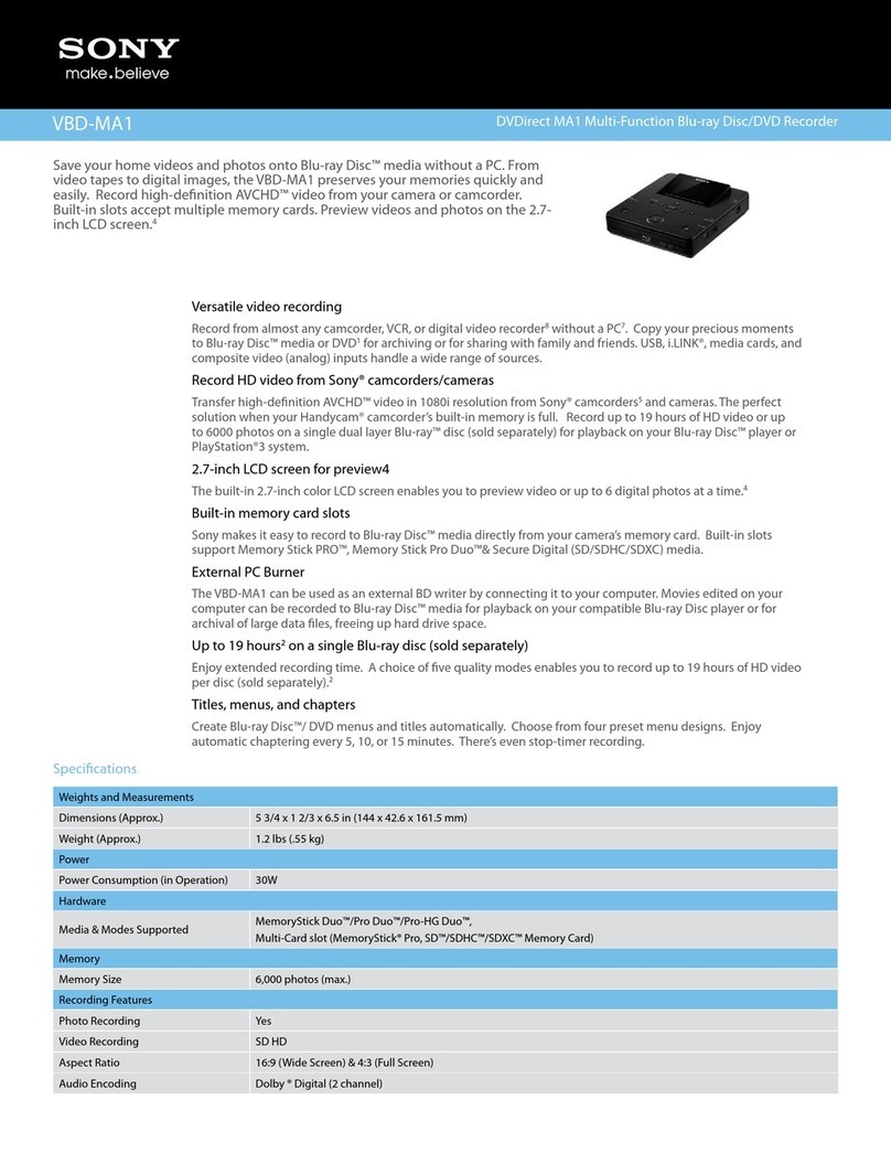 Sony VBD-MA1 Manuel utilisateur