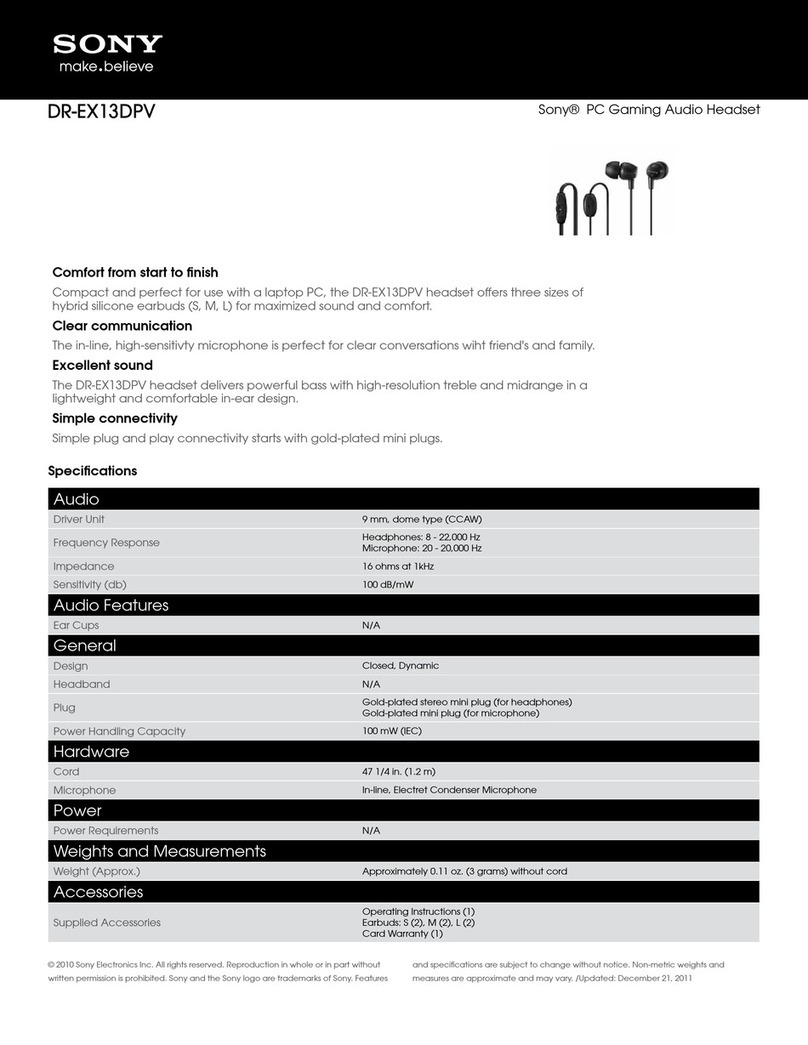 Sony DR-EX13DPV Manuel utilisateur Sony DR-EX13DPV Manuel utilisateur