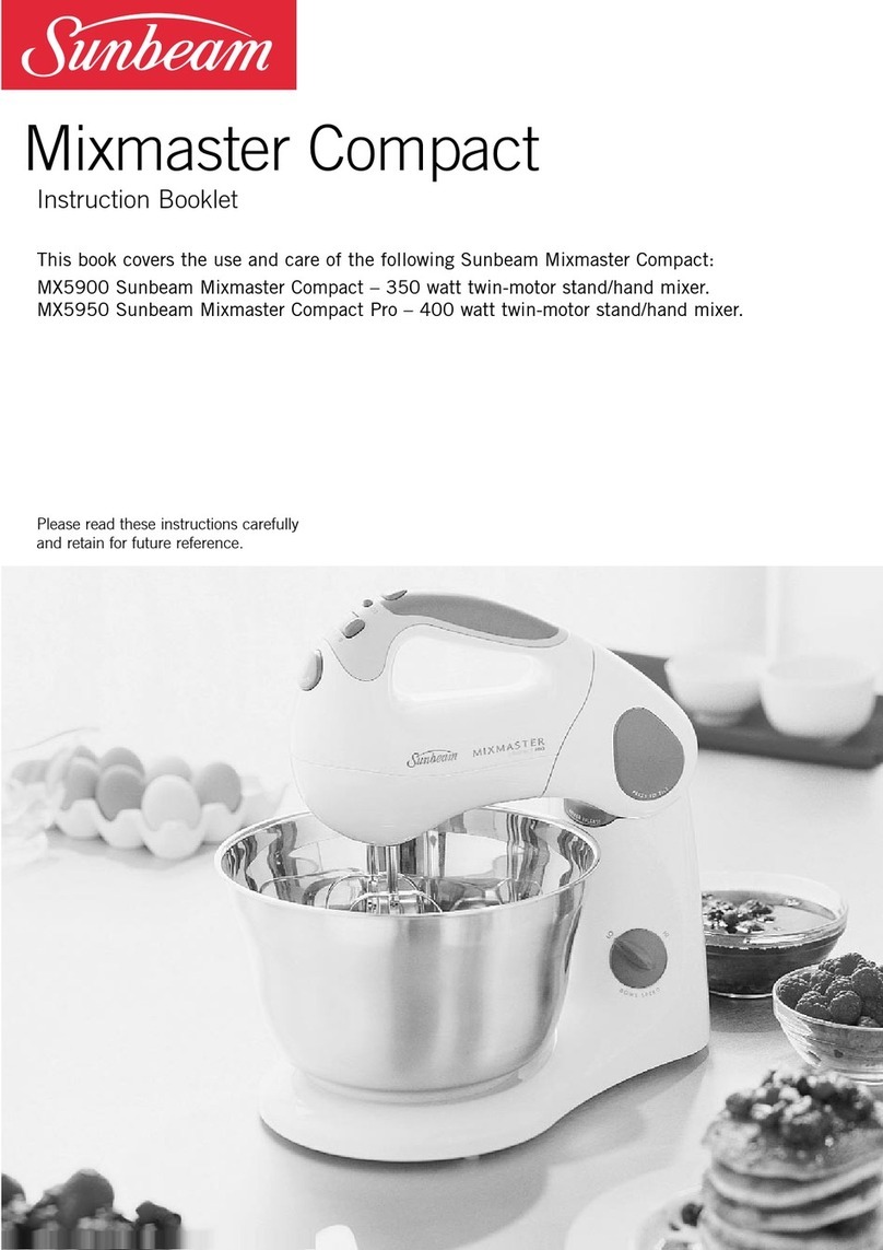 Sunbeam Mixmaster Compact MX5900 Manuel utilisateur