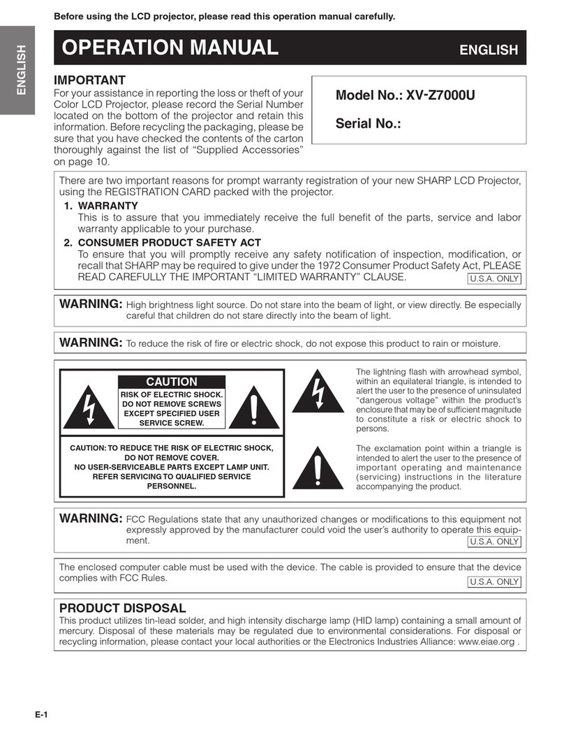 Sharp XV-Z7000U Manuel utilisateur