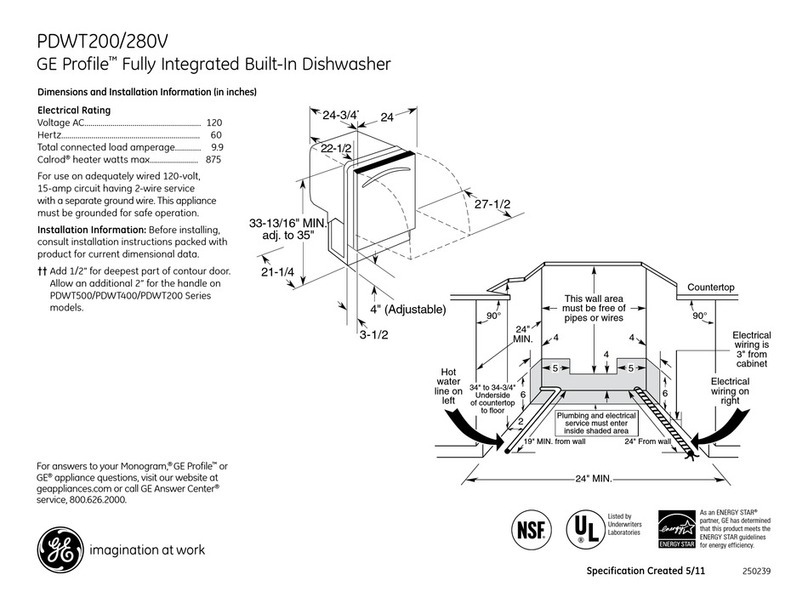 GE Profile PDWT200V Manuel
