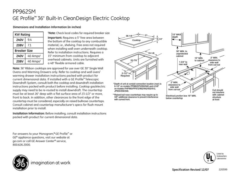 GE Profile PP962SMSS Manuel