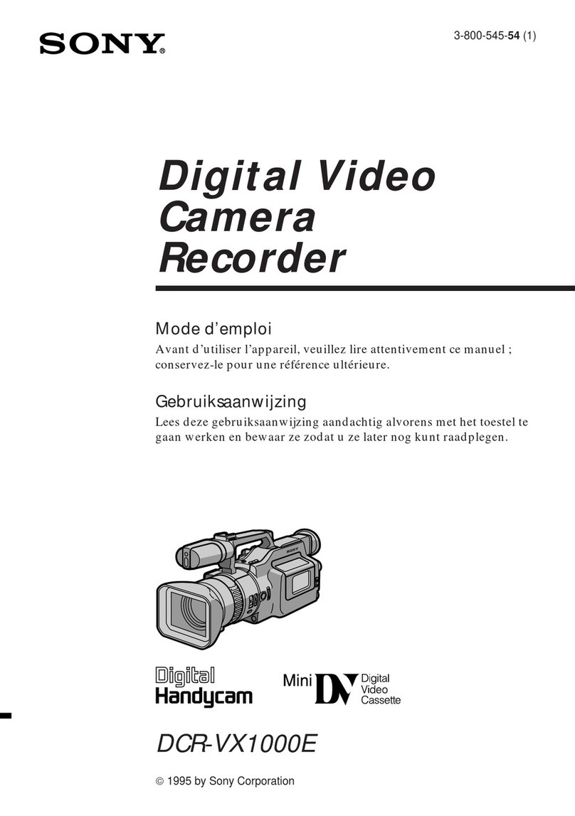 Sony Handycam DCR-VX1000E Manuel utilisateur Sony Handycam DCR-VX1000E Manuel utilisateur