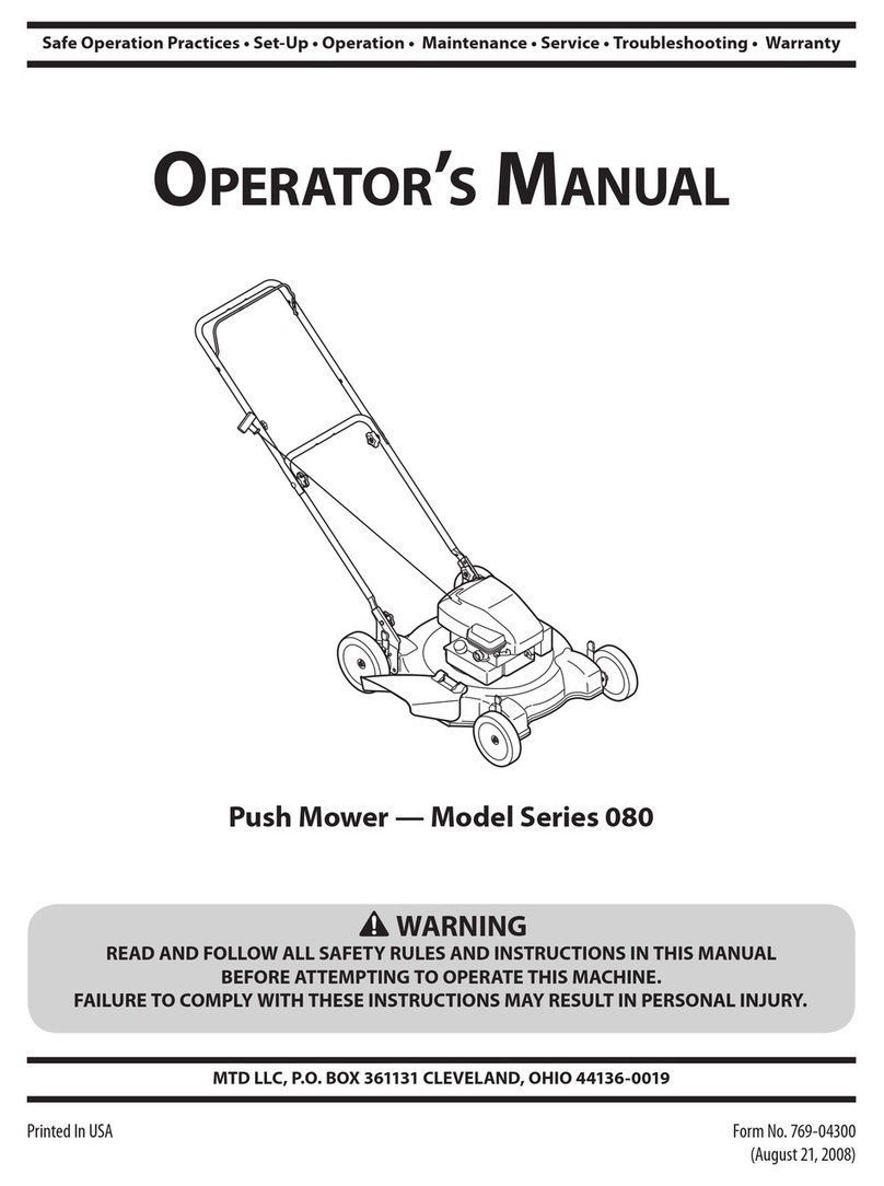 MTD Series 080 Manuel utilisateur MTD Series 080 Manuel utilisateur