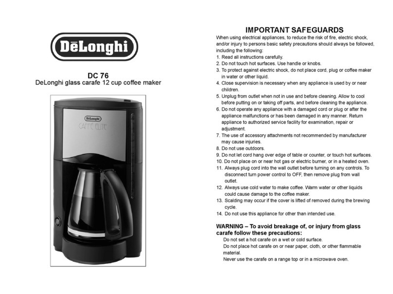 DeLonghi DC 76 Manuel utilisateur
