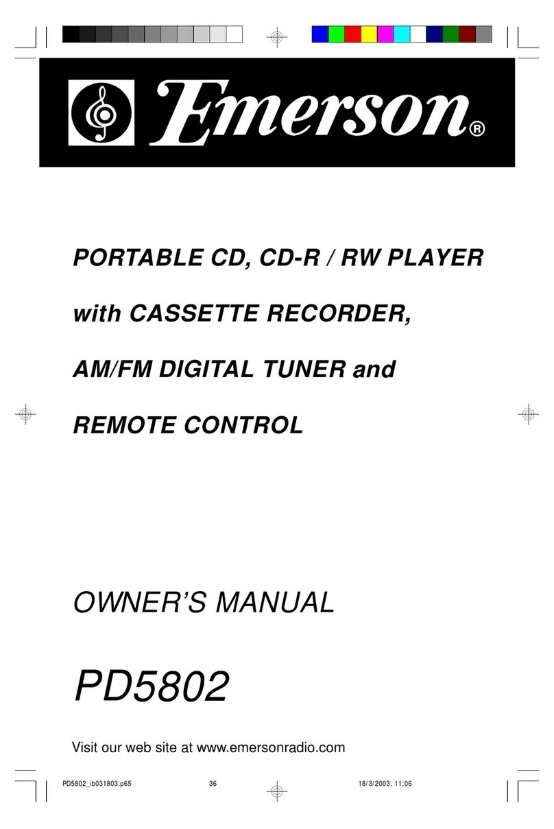 Emerson PD5802 Manuel utilisateur Emerson PD5802 Manuel utilisateur
