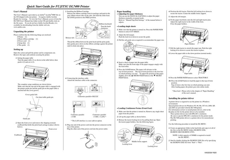 Fujitsu DL7400 Manuel utilisateur