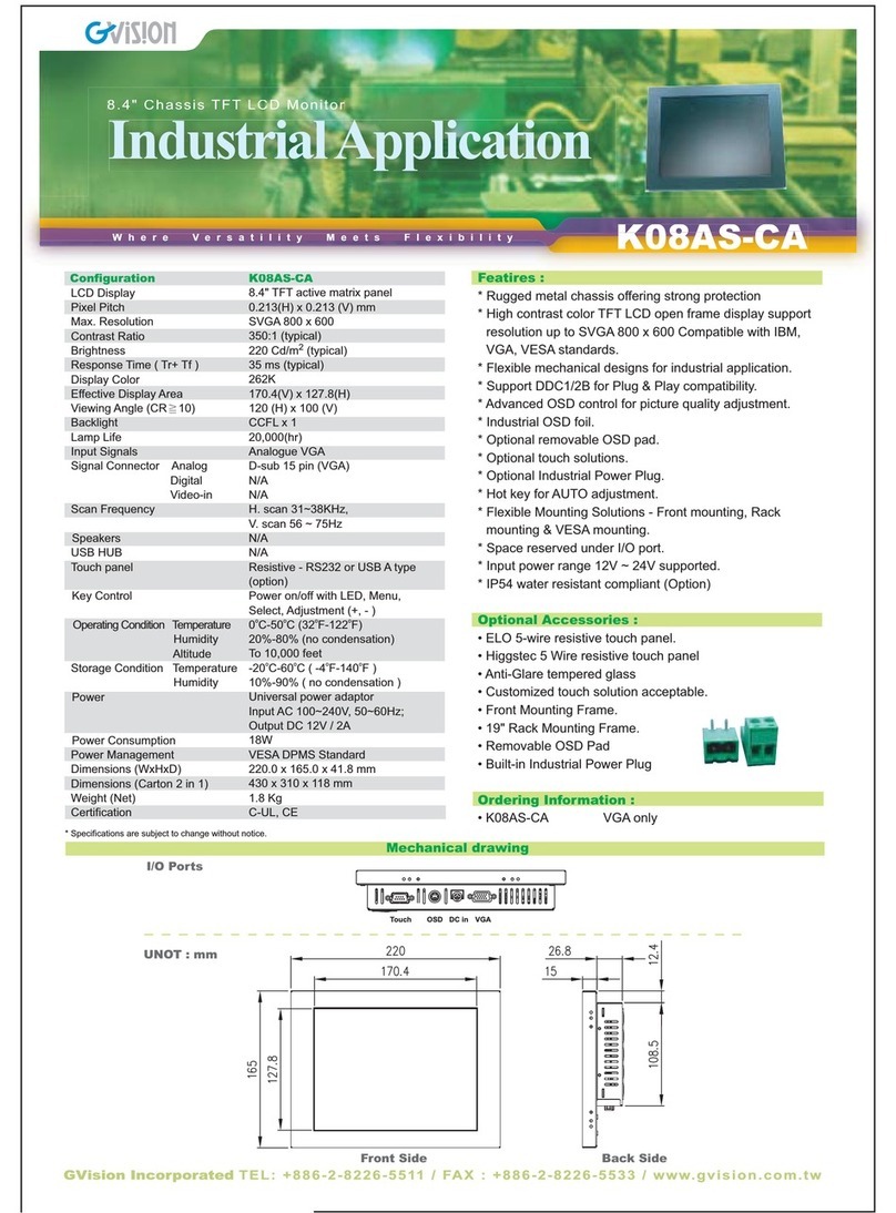 GVision K08AS-CA Manuel utilisateur GVision K08AS-CA Manuel utilisateur