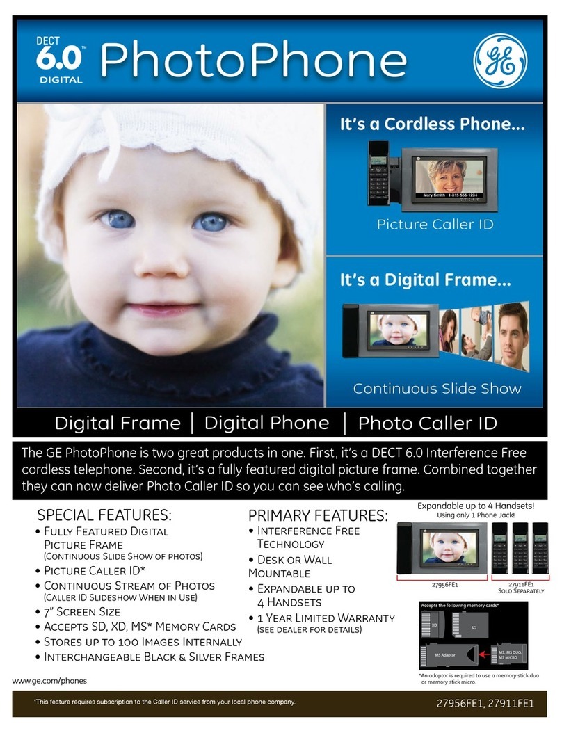 GE PhotoPhone 27956FE1 Manuel utilisateur
