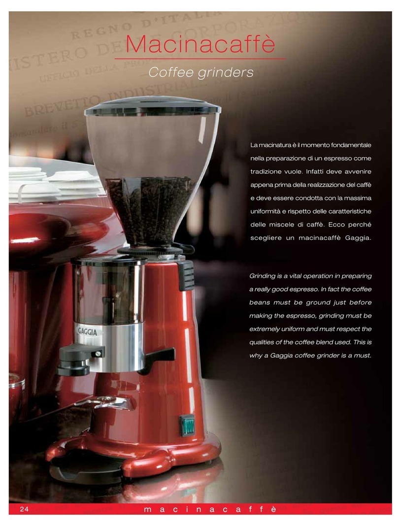 Gaggia MD 58 compact Manuel utilisateur Gaggia MD 58 compact Manuel utilisateur