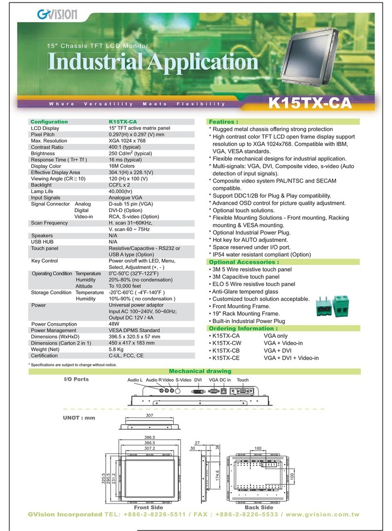 GVision K15TX-C Manuel utilisateur GVision K15TX-C Manuel utilisateur