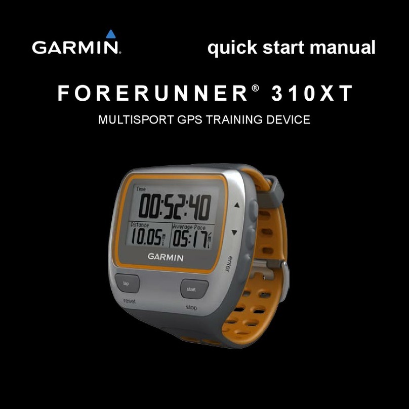 Garmin Forerunner 310XT - Running GPS Receiver Manuel d'instructions